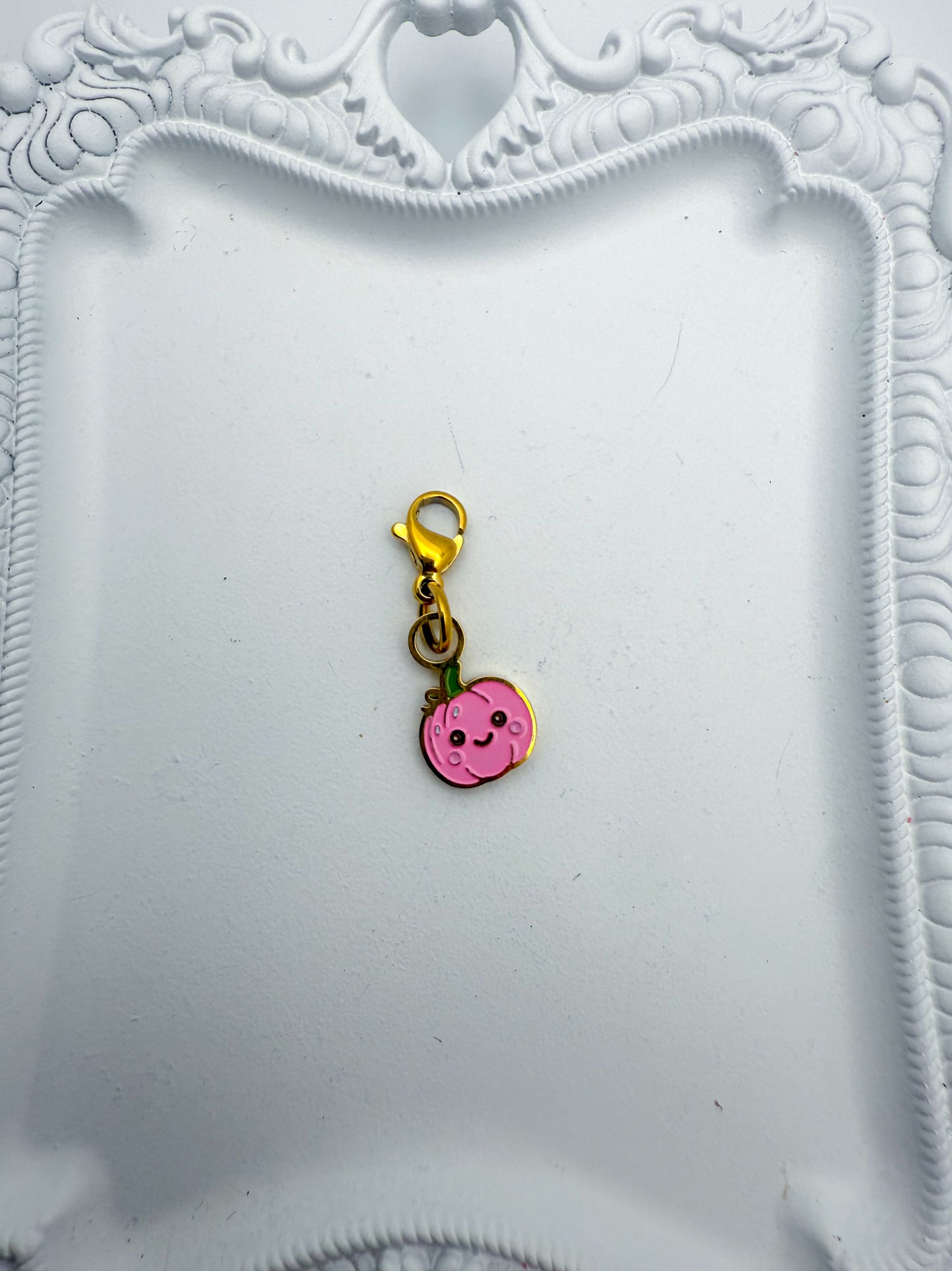 Pumpkin Charm | Paperclip Bracelet + Necklace Charm