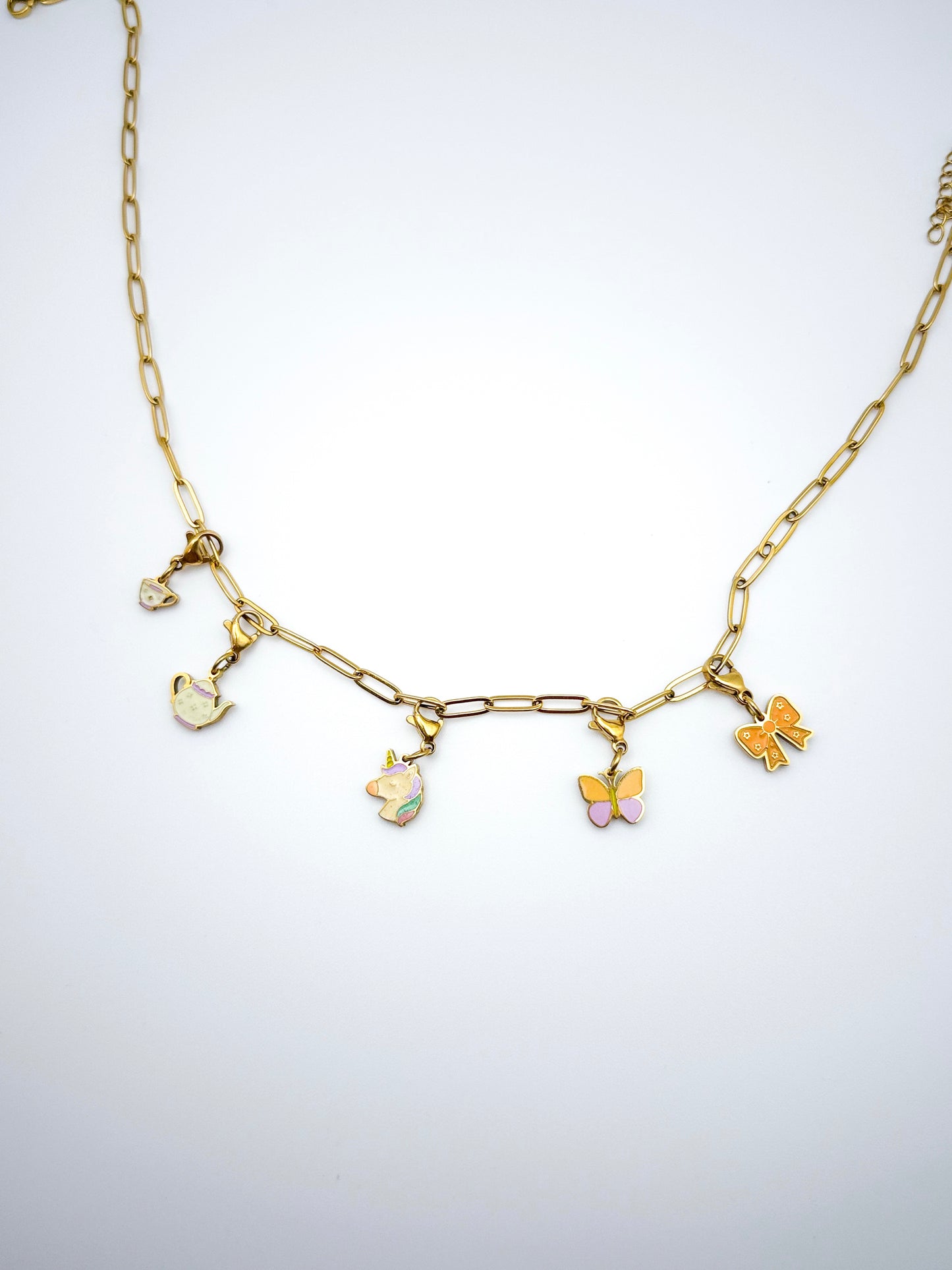 Paperclip Charm Necklace Chain