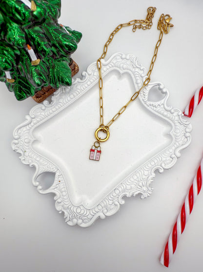 Present Charm | Circle Stacker Necklace Charm