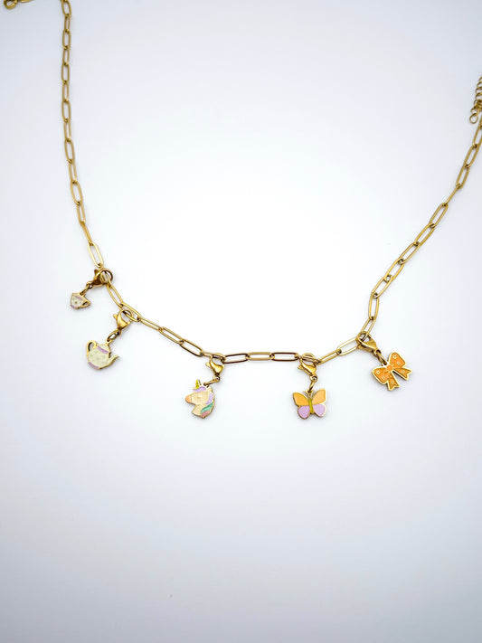 Paperclip Charm Necklace Chain