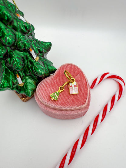 Tree + Present Huggie Charm Set