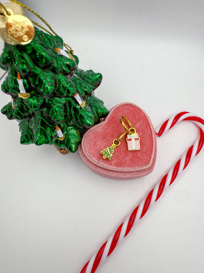 Tree + Present Huggie Charm Set