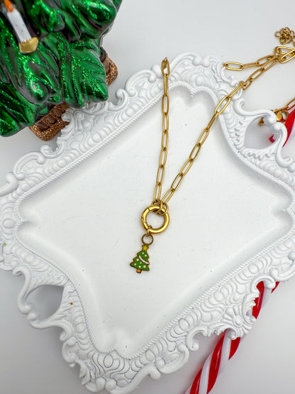 Tree Charm | Circle Stacker Necklace Charm