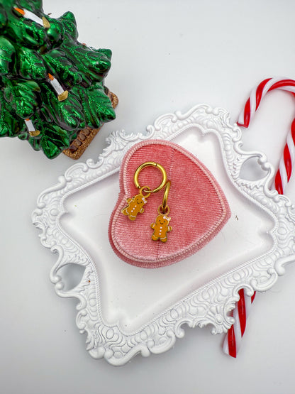 Gingerbread Huggie charm set
