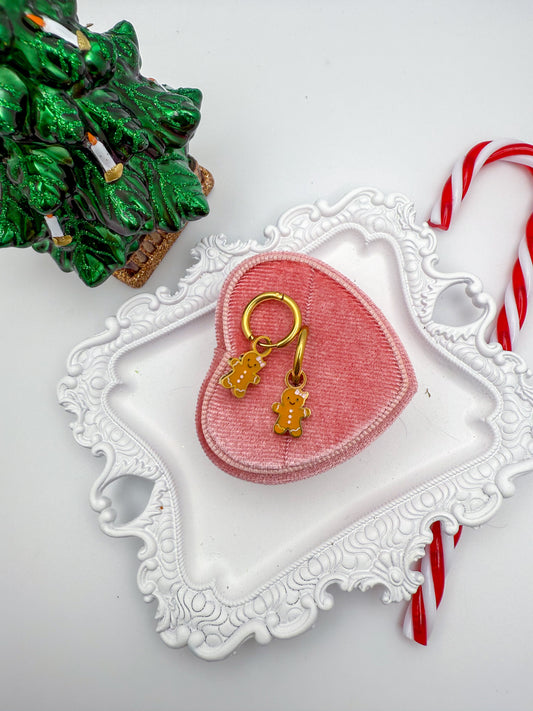 Gingerbread Huggie charm set