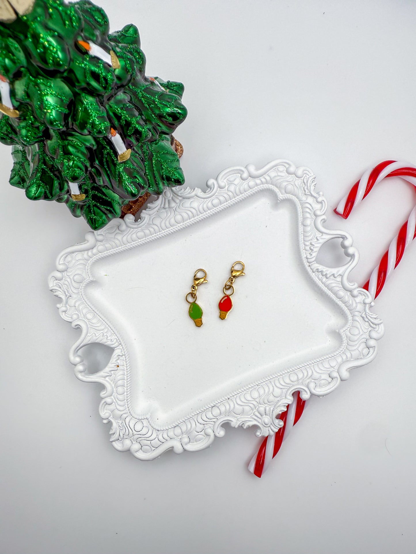 Christmas Light Charms | Paperclip Bracelet + Necklace Charm