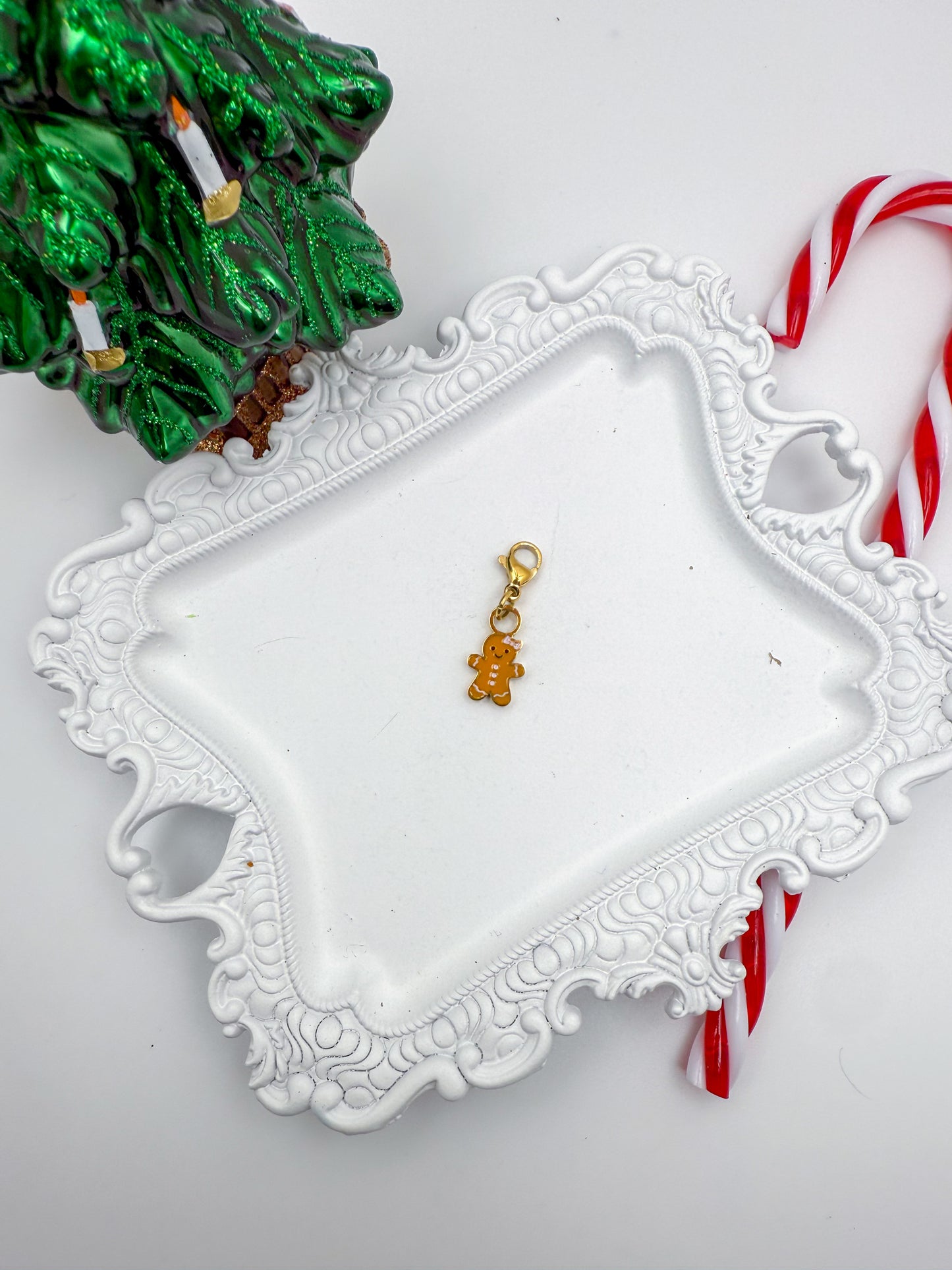 Gingerbread Charm | Paperclip Necklace + Bracelet Charm