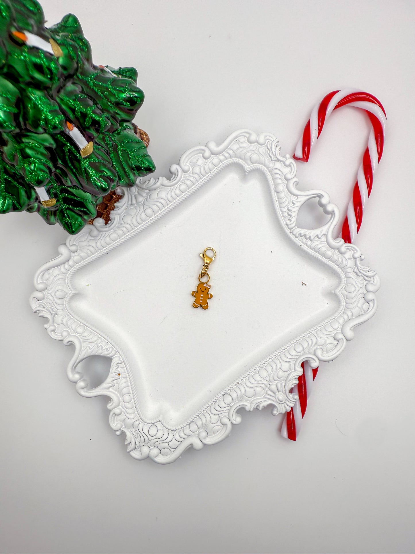 Gingerbread Charm | Paperclip Necklace + Bracelet Charm
