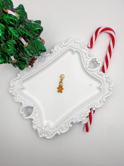 Gingerbread Charm | Paperclip Necklace + Bracelet Charm