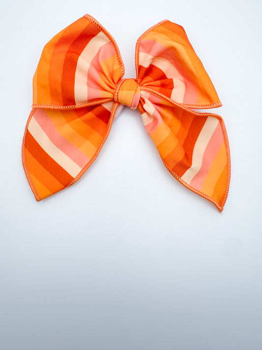 Sunset Stripes Sailor Bow