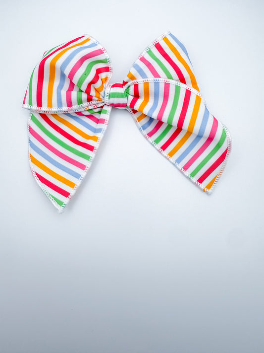Pin Stripes Sailor Bow