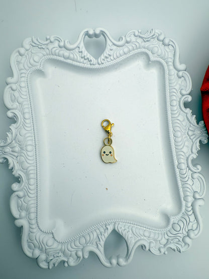 Ghost Charm | Paperclip Bracelet + Necklace Charm