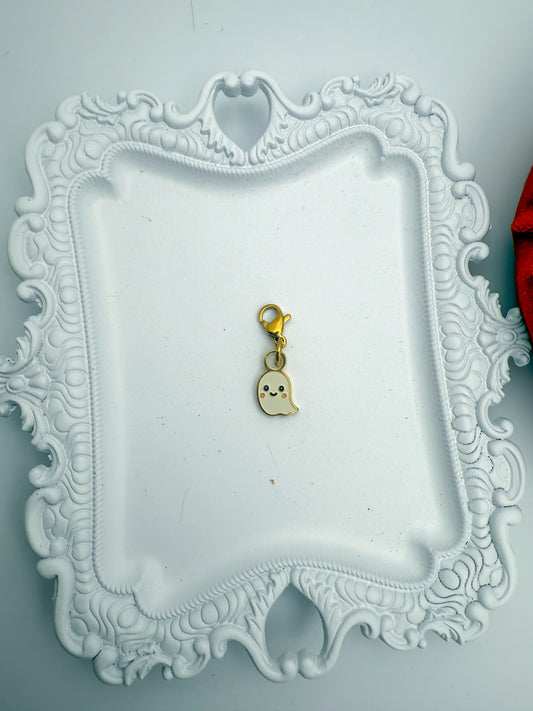 Ghost Charm | Paperclip Bracelet + Necklace Charm